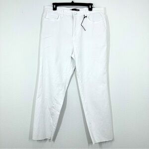 Kut From the Kloth NWT Size 16 White Denim Jeans High Rise‎ Ab Fab Mom Jeans